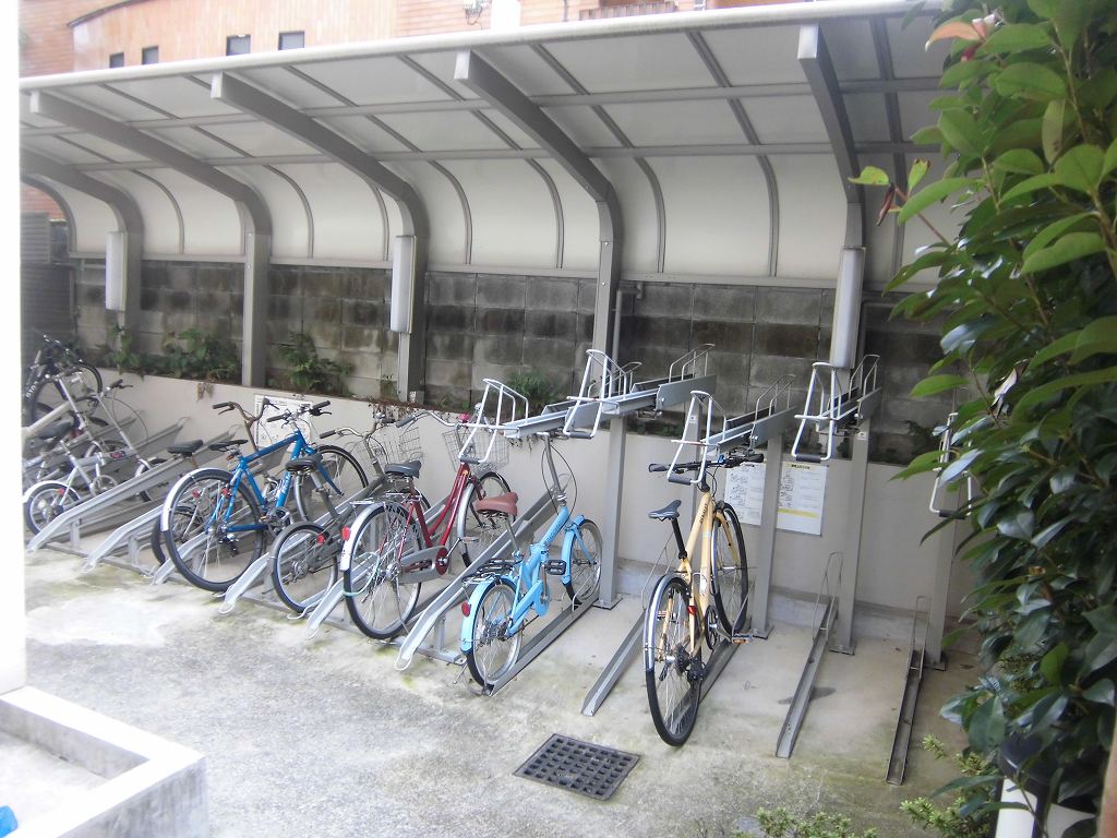 Parking lot. Bicycle-parking space