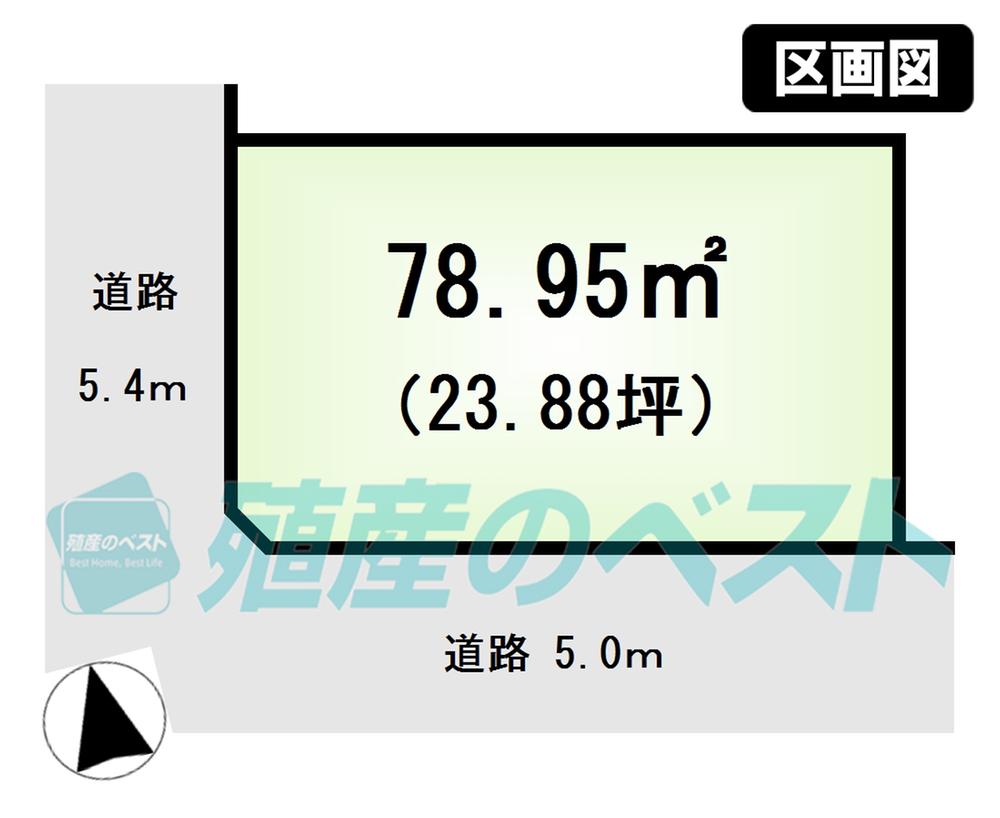 Compartment figure. Land price 73,500,000 yen, Land area 78.95 sq m compartment view