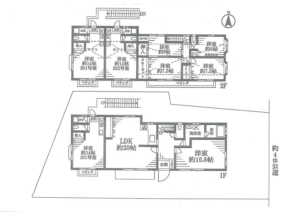 Floor plan. 93,800,000 yen, 5LDK, Land area 255.92 sq m , Building area 192.1 sq m
