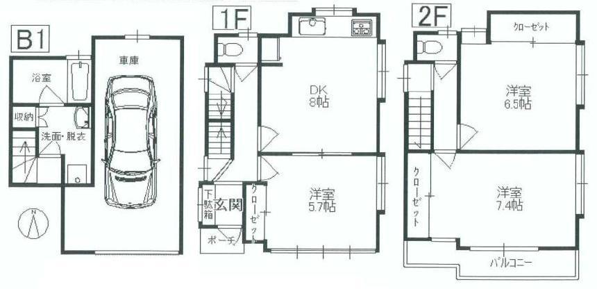 Floor plan. 48 million yen, 3DK, Land area 55.64 sq m , Building area 96.47 sq m