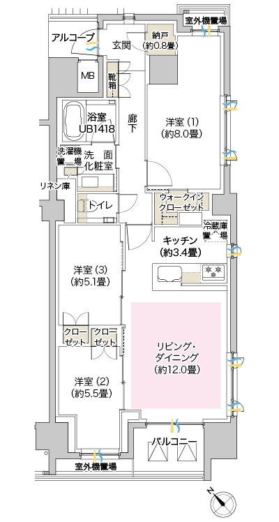 Floor: 3LDK + N + WIC, the occupied area: 80.11 sq m, Price: TBD
