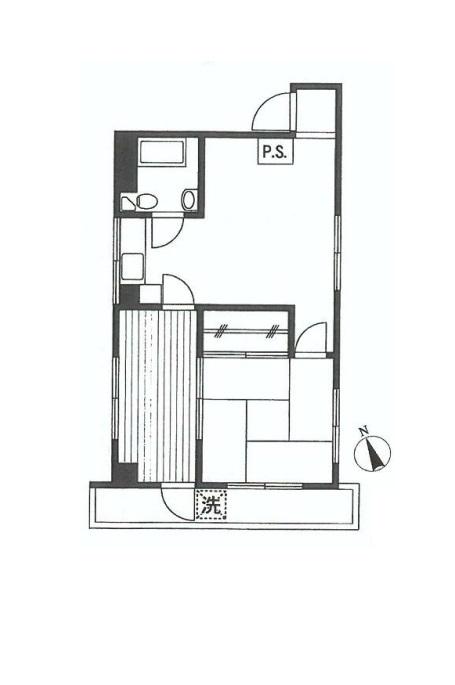 Floor plan. 2DK, Price 9.8 million yen, Occupied area 33.39 sq m
