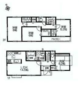 Floor plan. (Building 2), Price 65,800,000 yen, 4LDK, Land area 120 sq m , Building area 95.22 sq m