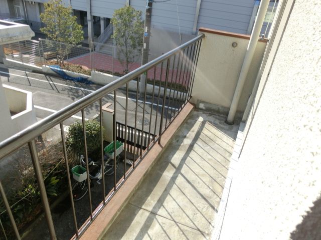 Balcony. Outdoor washing machine Storage