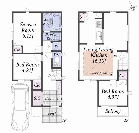 Building plan example (floor plan). Reference plan floor plan 11.8 million yen ・ 71.18 sq m  ・ B Building