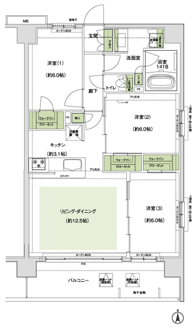 Floor: 3LDK + WIC, the area occupied: 73.5 sq m, Price: TBD