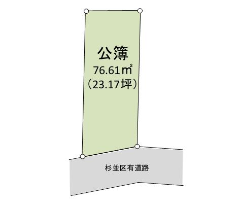 Compartment figure. Land price 33,800,000 yen, Land area 76.61 sq m compartment view