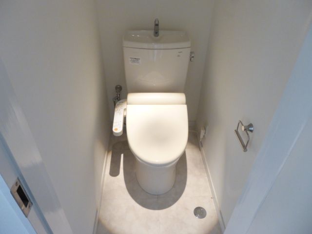 Toilet. It is a bidet with a toilet of stylish lighting