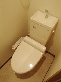 Toilet. With cleaning function toilet seat (302, Room photo)