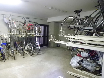 Parking lot. Place for storing bicycles