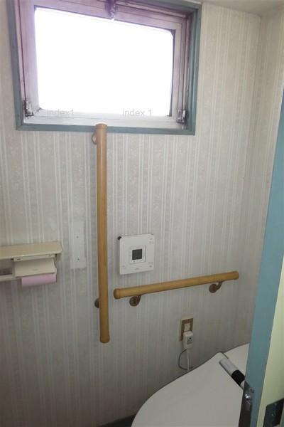 Toilet. Ventilation system have windows good to the toilet