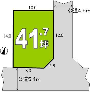 Compartment figure. Land price 56,800,000 yen, Land area 138 sq m