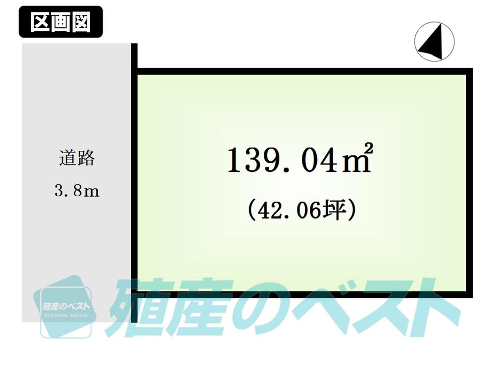 Compartment figure. Land price 63 million yen, There's a land area of ​​139.04 sq m clean earth type. 