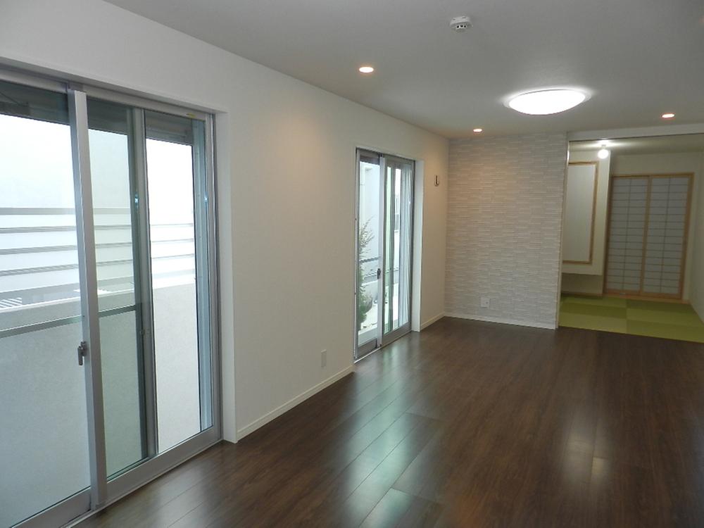 Living. Facing south in a bright living room