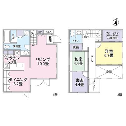 Floor plan. LDK22 tatami with blow