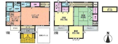 Floor plan. 48 million yen, 3LDK, Land area 90.9 sq m , Building area 84.89 sq m
