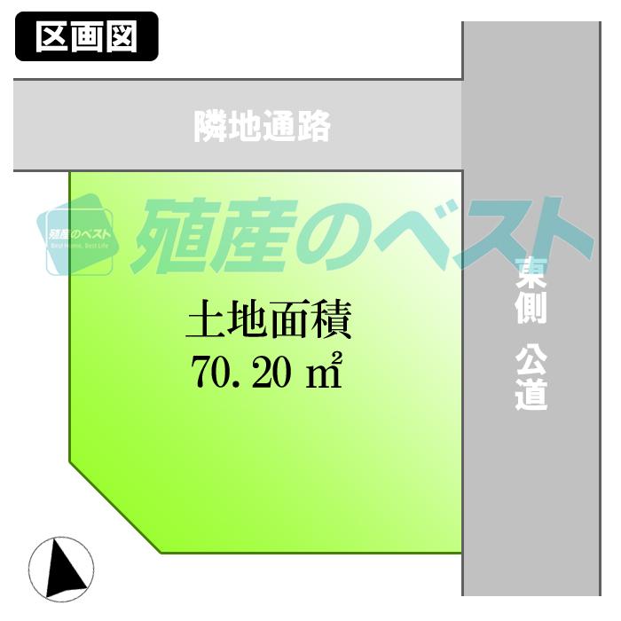 Compartment figure. Land price 36,800,000 yen, Land area 70.2 sq m