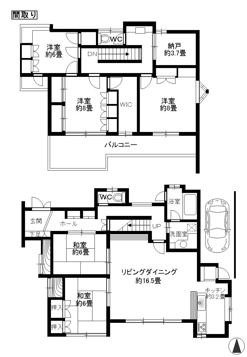 Floor plan. 74,950,000 yen, 5LDK + S (storeroom), Land area 145 sq m , Building area 145.11 sq m