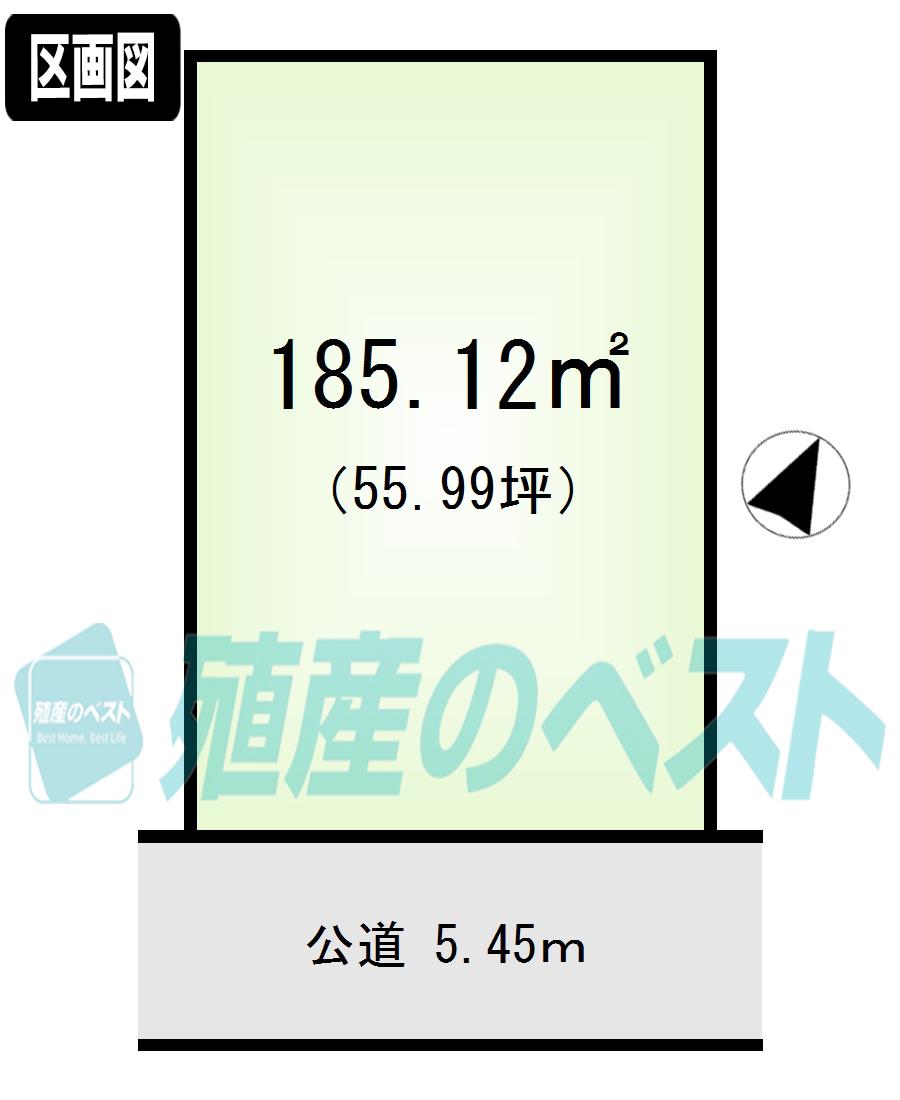 Compartment figure. Land price 85 million yen, It is a large site that can cope with land area 185.12 sq m two-family house. 