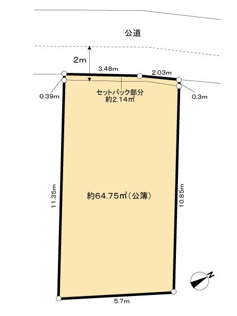 Compartment figure. Land price 44,900,000 yen, Land area 64.75 sq m
