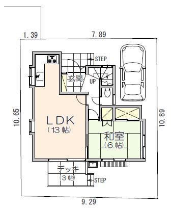 Floor plan. 46,800,000 yen, 4LDK, Land area 100.1 sq m , Building area 88.29 sq m 1 floor