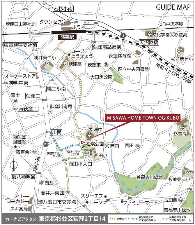 Local guide map. Located in 15 minutes in a flat way from Ogikubo Station. 