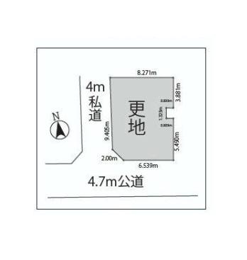 Compartment figure. Land price 49,800,000 yen, Land area 84.77 sq m