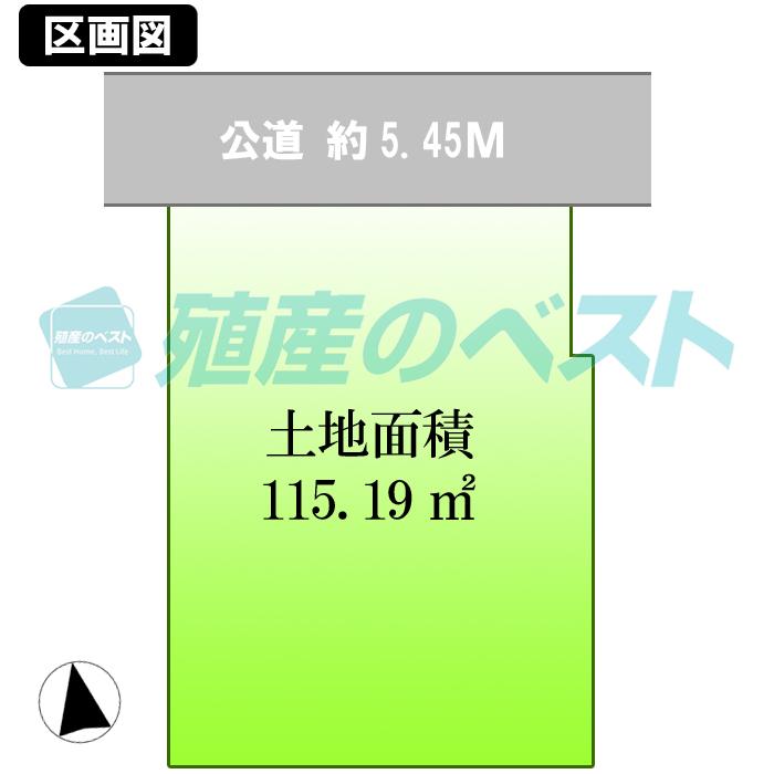 Compartment figure. Land price 78,300,000 yen, Land area 115.19 sq m