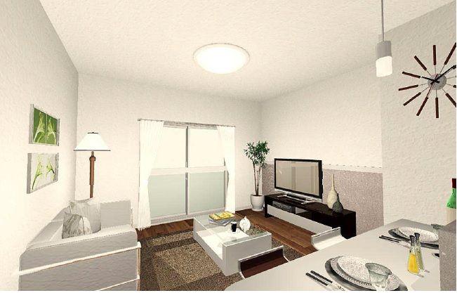 Living. ~ It is in a new interior renovation. March 2014 7 days scheduled for completion ~ Your preview is possible at any time. The field situation, There is the case that specifications may be changed.  ◆ New earthquake resistance standards apartment of peace of mind ◆ Paste outer wall tile ◆