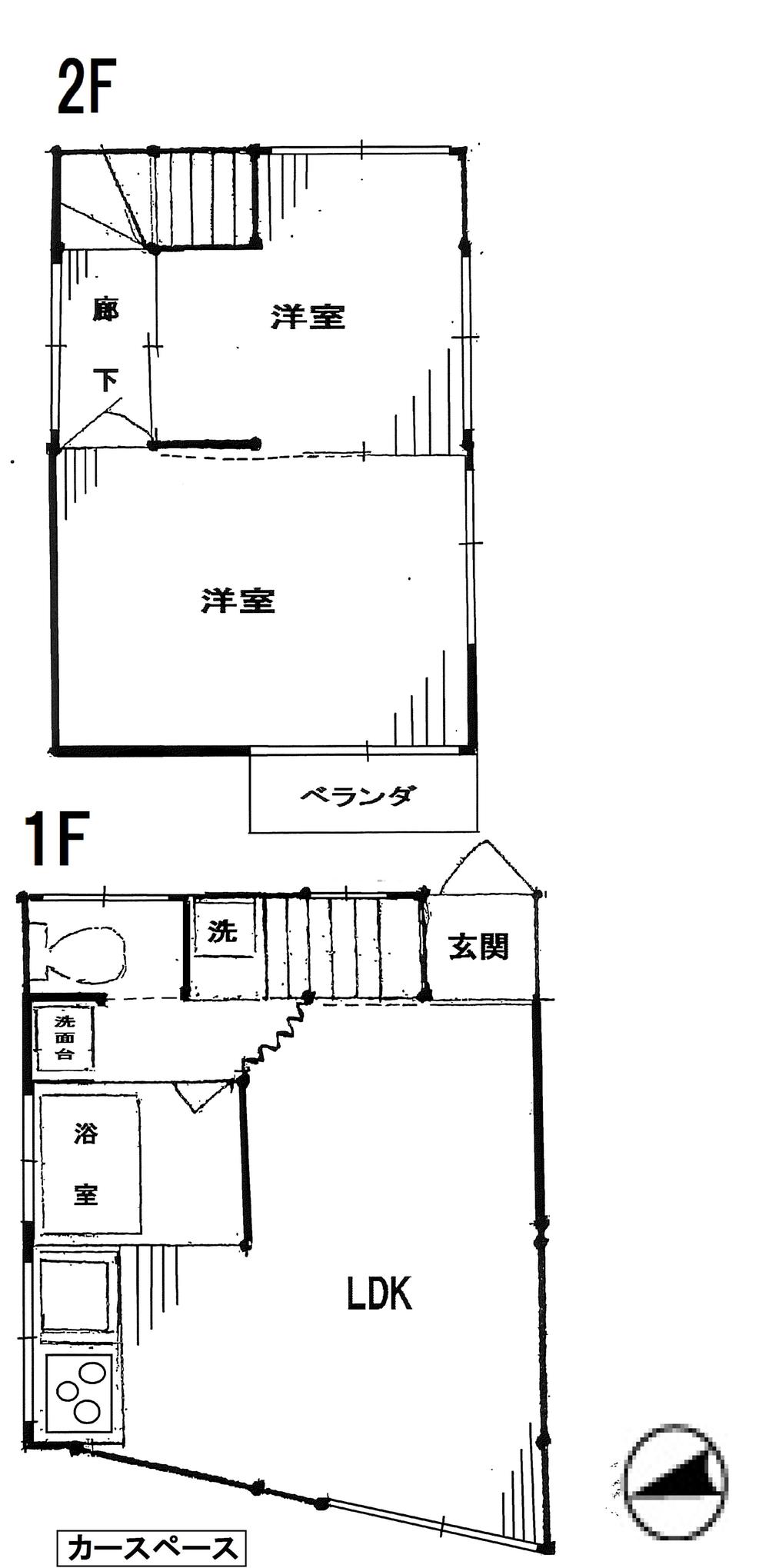 Floor plan. 19,800,000 yen, 2LDK, Land area 34.87 sq m , Building area 42.14 sq m