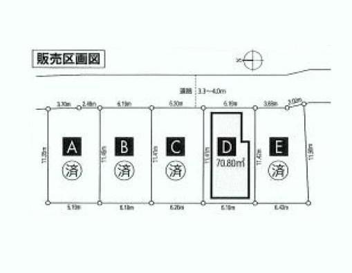 Compartment figure. 52,800,000 yen, 3LDK, Land area 70.8 sq m , Building area 114.02 sq m compartment view