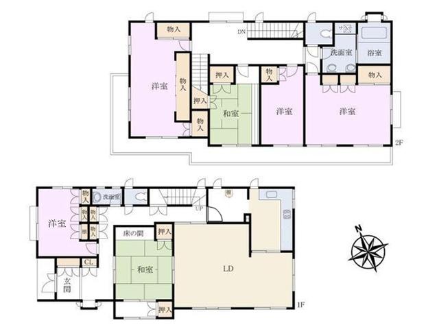 Floor plan. 123 million yen, 6LDK, Land area 198.21 sq m , Building area 213.14 sq m Shoan between 2-chome floor plan