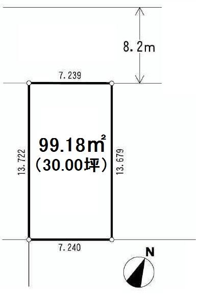 Compartment figure. Land price 87,800,000 yen, Land area 99.18 sq m
