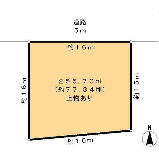 Compartment figure. Land price 115 million yen, Land area 255.7 sq m