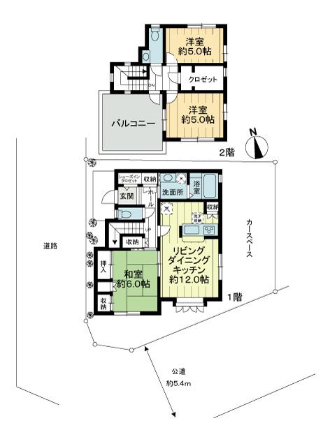 Floor plan. 55 million yen, 3LDK + S (storeroom), Land area 107.95 sq m , Building area 85.71 sq m