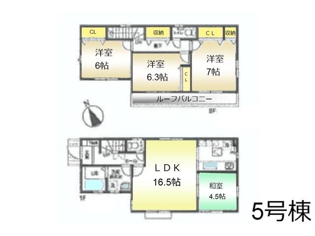 Floor plan. 54,800,000 yen, 4LDK, Land area 100.01 sq m , Building area 96.05 sq m
