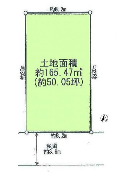 Compartment figure. Land price 74,800,000 yen, Land area 165.47 sq m