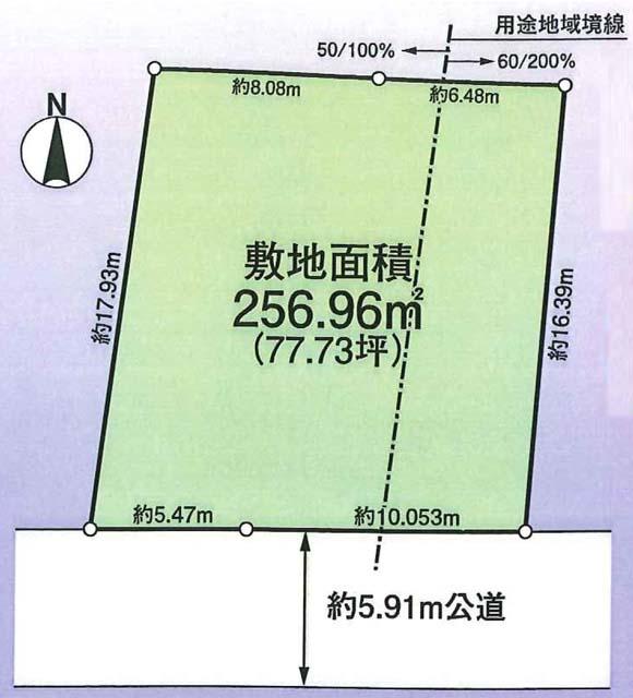 Compartment figure. Land price 100 million 97.8 million yen, Land area 256.96 sq m