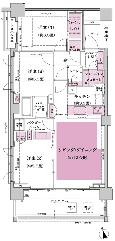Floor: 3LD ・ K + N (storeroom) + WIC (walk-in closet) + SIC (shoes closet), the occupied area: 70.67 sq m, Price: TBD