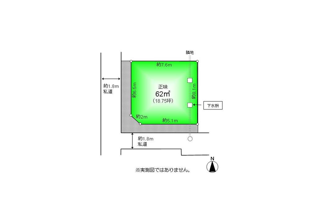 Compartment figure. Land price 16.8 million yen, Land area 96.68 sq m