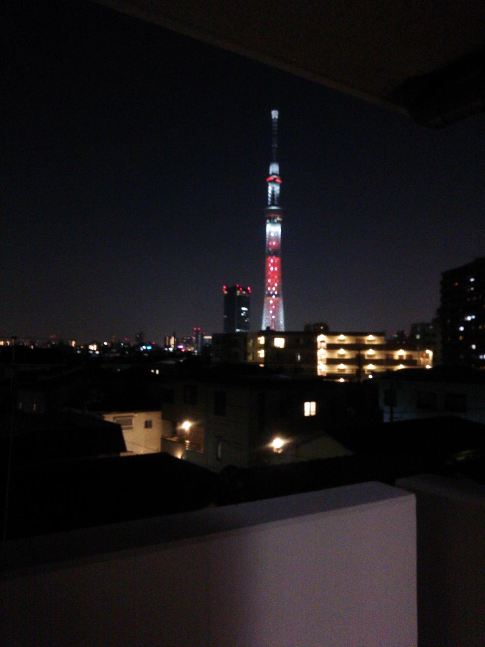 Balcony. Night view from the balcony (December 2013) Shooting