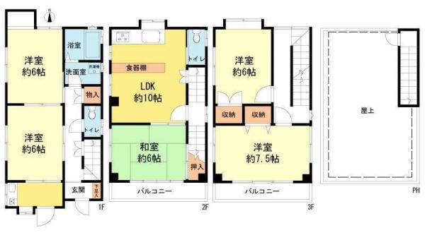 Floor plan. 32,300,000 yen, 5DK, Land area 55.59 sq m , Building area 102.96 sq m