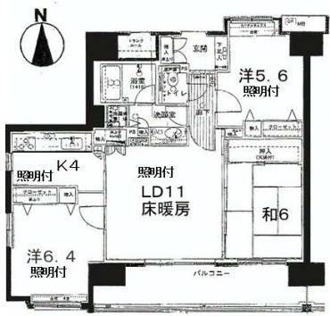 Floor plan. 3LDK, Price 43,800,000 yen, Footprint 75.4 sq m