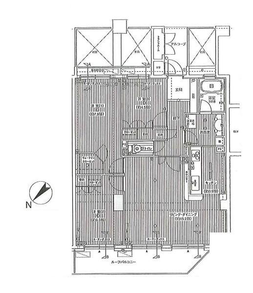 Floor plan. 3LDK, Price 37,800,000 yen, Footprint 83.4 sq m , Balcony area 10.57 sq m