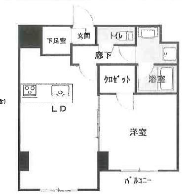 Floor plan. 1LDK, Price 35,500,000 yen, Occupied area 48.02 sq m , Balcony area 3.57 sq m