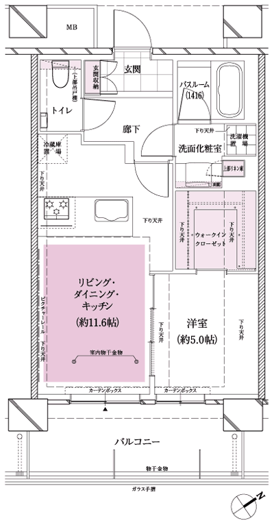 Floor: 1LDK + WIC, the occupied area: 45.78 sq m, Price: TBD