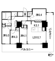 Floor: 4LDK + WIC + SIC, the occupied area: 80.11 sq m, Price: 61,099,000 yen, now on sale