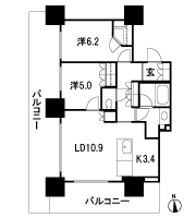 Floor: 2LDK + WIC, the occupied area: 61.49 sq m, Price: TBD