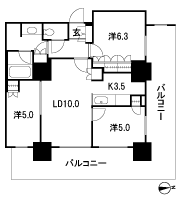 Floor: 3LDK, occupied area: 66.52 sq m, Price: TBD