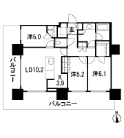 Floor: 3LDK + 2WIC + SIC, the occupied area: 74.07 sq m, Price: 59,086,000 yen, now on sale